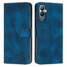 For Tecno Pova 4 Pro Dream Triangle Leather Phone Case with Lanyard(Blue) - 1