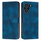 For Tecno Pova 5 Dream Triangle Leather Phone Case with Lanyard(Blue) - 1