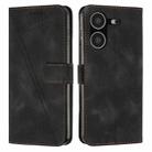 For Tecno Pova 5 Dream Triangle Leather Phone Case with Lanyard(Black) - 1