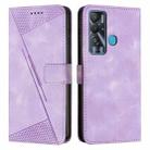 For Tecno Pova Neo Dream Triangle Leather Phone Case with Lanyard(Purple) - 1