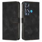 For Tecno Pova Neo Dream Triangle Leather Phone Case with Lanyard(Black) - 1