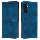 For Tecno Pova Neo 2 Dream Triangle Leather Phone Case with Lanyard(Blue) - 1