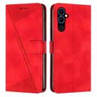For Tecno Pova Neo 2 Dream Triangle Leather Phone Case with Lanyard(Red) - 1