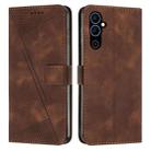 For Tecno Pova Neo 2 Dream Triangle Leather Phone Case with Lanyard(Brown) - 1