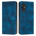 For Tecno Pova Neo 3 Dream Triangle Leather Phone Case with Lanyard(Blue) - 1