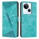 For Tecno Spark 10 5G Dream Triangle Leather Phone Case with Lanyard(Green) - 1