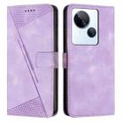 For Tecno Spark 10 5G Dream Triangle Leather Phone Case with Lanyard(Purple) - 1