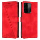 For Tecno Spark Go 2022 Dream Triangle Leather Phone Case with Lanyard(Red) - 1