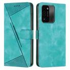 For Tecno Spark Go 2022 Dream Triangle Leather Phone Case with Lanyard(Green) - 1