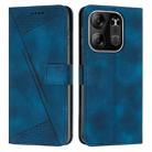 For Tecno Spark Go 2023 Dream Triangle Leather Phone Case with Lanyard(Blue) - 1