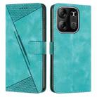 For Tecno Spark Go 2023 Dream Triangle Leather Phone Case with Lanyard(Green) - 1