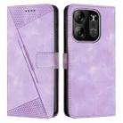 For Tecno Spark Go 2023 Dream Triangle Leather Phone Case with Lanyard(Purple) - 1