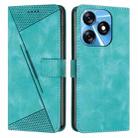 For Tecno Spark 10 / 10C Dream Triangle Leather Phone Case with Lanyard(Green) - 1