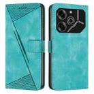 For Tecno Pova 6 Pro Dream Triangle Leather Phone Case with Lanyard(Green) - 1
