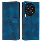 For Tecno Camon 30 4G / 5G Dream Triangle Leather Phone Case with Lanyard(Blue) - 1