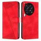 For Tecno Camon 30 4G / 5G Dream Triangle Leather Phone Case with Lanyard(Red) - 1