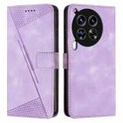 For Tecno Camon 30 4G / 5G Dream Triangle Leather Phone Case with Lanyard(Purple) - 1