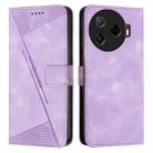 For Tecno Camon 30 Pro 5G Dream Triangle Leather Phone Case with Lanyard(Purple) - 1