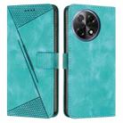 For Tecno Camon 30S Dream Triangle Leather Phone Case with Lanyard(Green) - 1