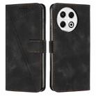 For Tecno Spark 30 Pro Dream Triangle Leather Phone Case with Lanyard(Black) - 1