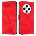 For Tecno Spark 30 4G Dream Triangle Leather Phone Case with Lanyard(Red) - 1