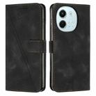 For Tecno Spark 30 5G Dream Triangle Leather Phone Case with Lanyard(Black) - 1