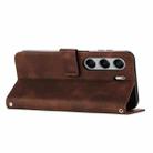For Tecno Camon 40 4G Dream Triangle Leather Phone Case with Lanyard(Brown) - 3