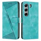 For Tecno Camon 40 Pro 5G Dream Triangle Leather Phone Case with Lanyard(Green) - 1