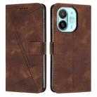 For Tecno Spark 30C 5G / Pop 9 5G Dream Triangle Leather Phone Case with Lanyard(Brown) - 1