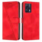 For Realme 9 Pro Dream Triangle Leather Phone Case with Lanyard(Red) - 1