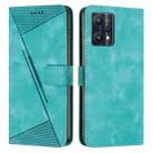 For Realme 9 Pro Dream Triangle Leather Phone Case with Lanyard(Green) - 1