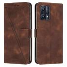 For Realme 9 Pro Dream Triangle Leather Phone Case with Lanyard(Brown) - 1