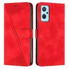 For Realme 9i Dream Triangle Leather Phone Case with Lanyard(Red) - 1