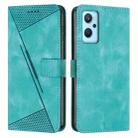 For Realme 9i Dream Triangle Leather Phone Case with Lanyard(Green) - 1