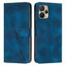 For Realme 9i 5G Dream Triangle Leather Phone Case with Lanyard(Blue) - 1