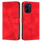 For Realme 10 4G Dream Triangle Leather Phone Case with Lanyard(Red) - 1