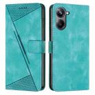 For Realme 10 Pro 5G Dream Triangle Leather Phone Case with Lanyard(Green) - 1