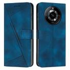 For Realme 11 Pro / 11 Pro+ Dream Triangle Leather Phone Case with Lanyard(Blue) - 1