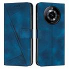 For Realme 11 Dream Triangle Leather Phone Case with Lanyard(Blue) - 1