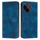 For Realme 11 4G Global Dream Triangle Leather Phone Case with Lanyard(Blue) - 1