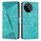 For Realme 11 4G Global Dream Triangle Leather Phone Case with Lanyard(Green) - 1