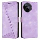 For Realme 11 4G Global Dream Triangle Leather Phone Case with Lanyard(Purple) - 1