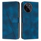 For Realme 11 5G Global / 11x Dream Triangle Leather Phone Case with Lanyard(Blue) - 1