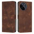 For Realme 11 5G Global/11x Dream Triangle Leather Phone Case with Lanyard(Brown) - 1