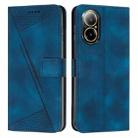 For Realme C67 4G Global Dream Triangle Leather Phone Case with Lanyard(Blue) - 1