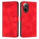 For Realme C67 4G Global Dream Triangle Leather Phone Case with Lanyard(Red) - 1