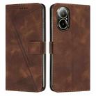 For Realme C67 4G Global Dream Triangle Leather Phone Case with Lanyard(Brown) - 1