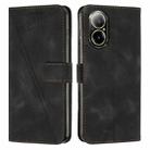 For Realme C67 4G Global Dream Triangle Leather Phone Case with Lanyard(Black) - 1