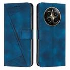 For Realme 12+ Dream Triangle Leather Phone Case with Lanyard(Blue) - 1