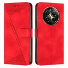 For Realme 12+ Dream Triangle Leather Phone Case with Lanyard(Red) - 1